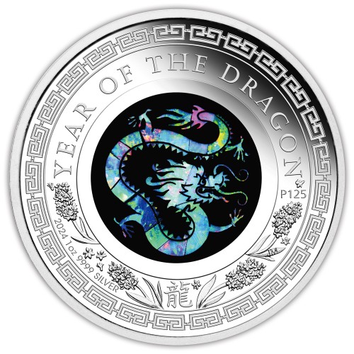 2024 Australian Opal Series - Year of the Dragon 1oz Silver Proof 